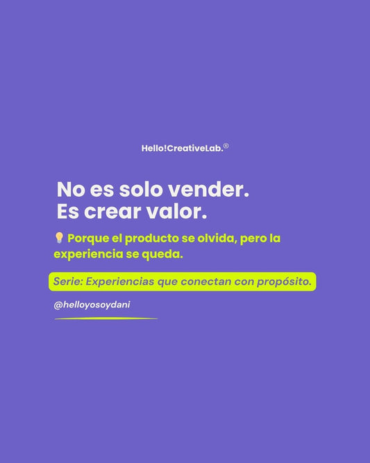 No es solo vender. Es crear valor.